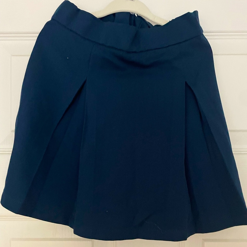 H&M Girls Pleated Skirt in Navy